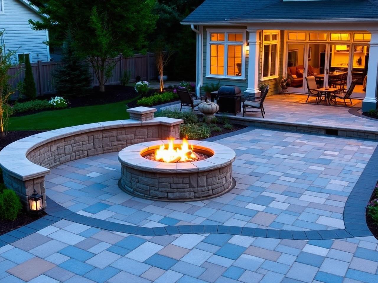 Stone Patio & Fire Court